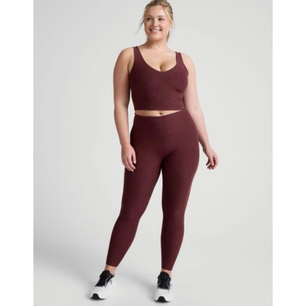 Beyond Yoga Spacedye 7/8 Leggings Midnight Burgundy Heather Women’s Size S